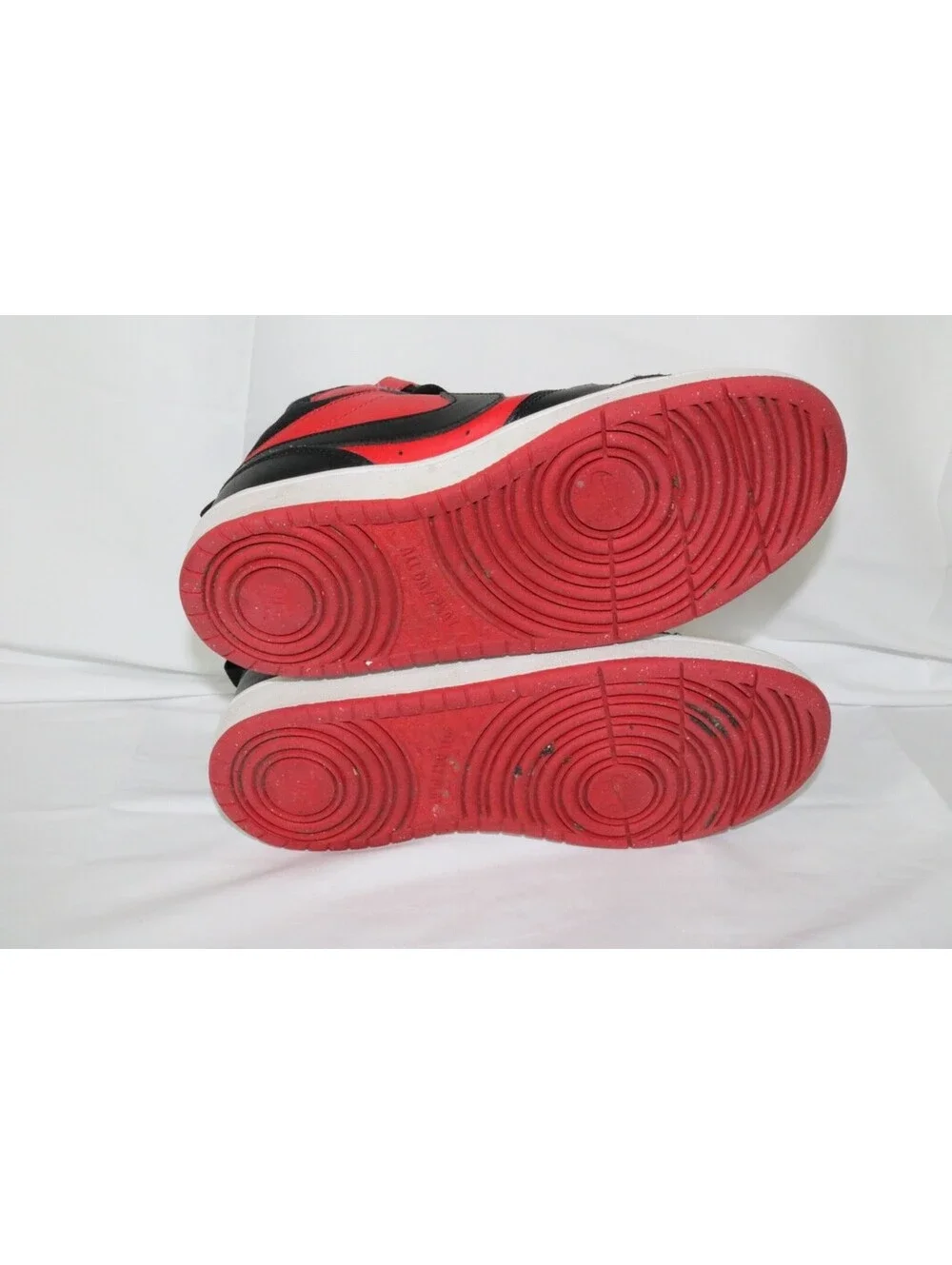 Nike Court Borough Mid 2 Shoes Youth Size 7Y Red Black Strap CD7782-602 - EUC